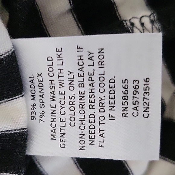 Caslon Convertible Long Skirt or Mid-Length Dress Black & White Stripe Size XSP - Picture 8 of 11